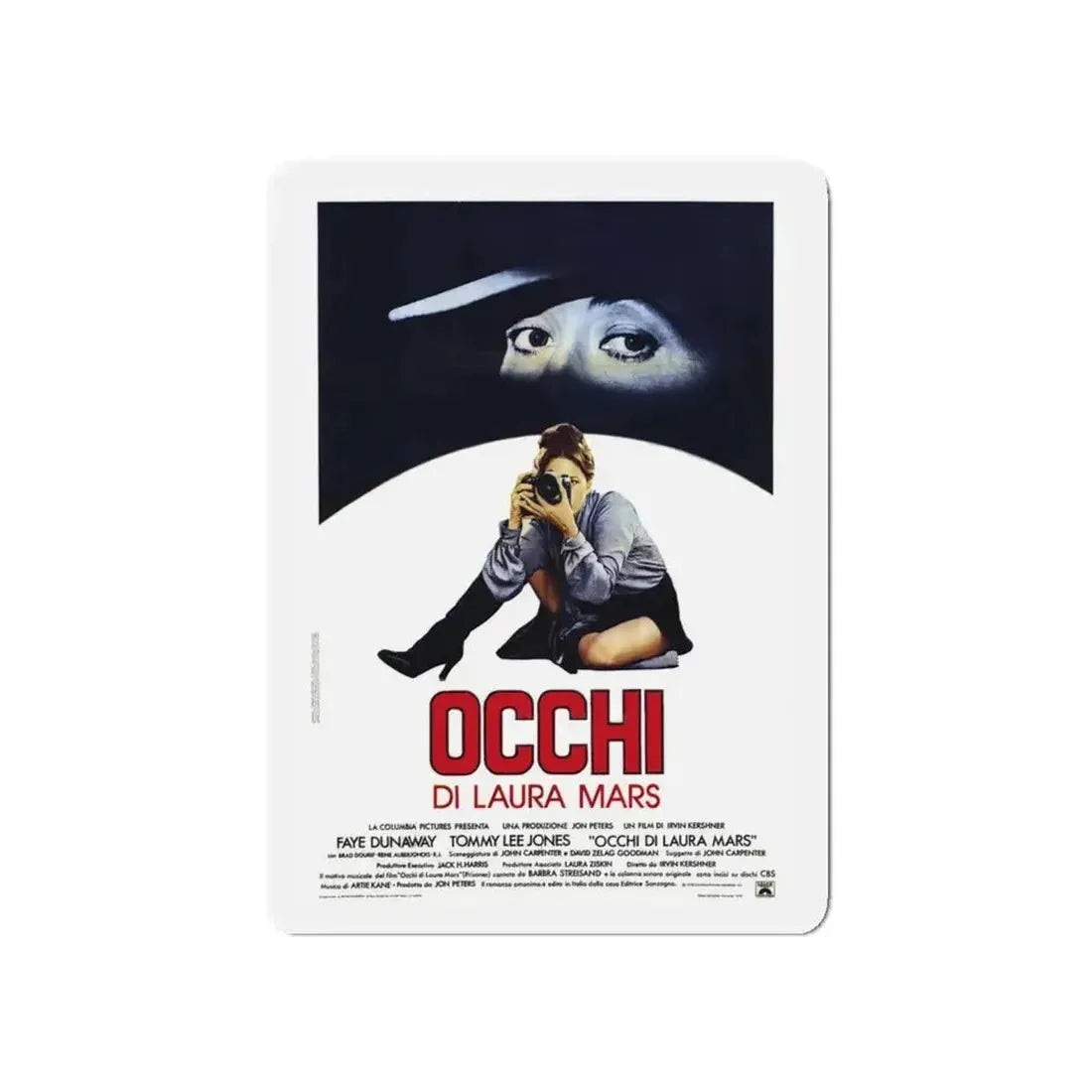 EYES OF LAURA MARS (ITALIAN) 1976 Movie Poster - Refrigerator Magnet - The Sticker Space