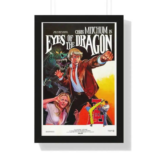 EYES OF THE DRAGON 1978 - Framed Movie Poster 16″ x 24″ Black - The Sticker Space