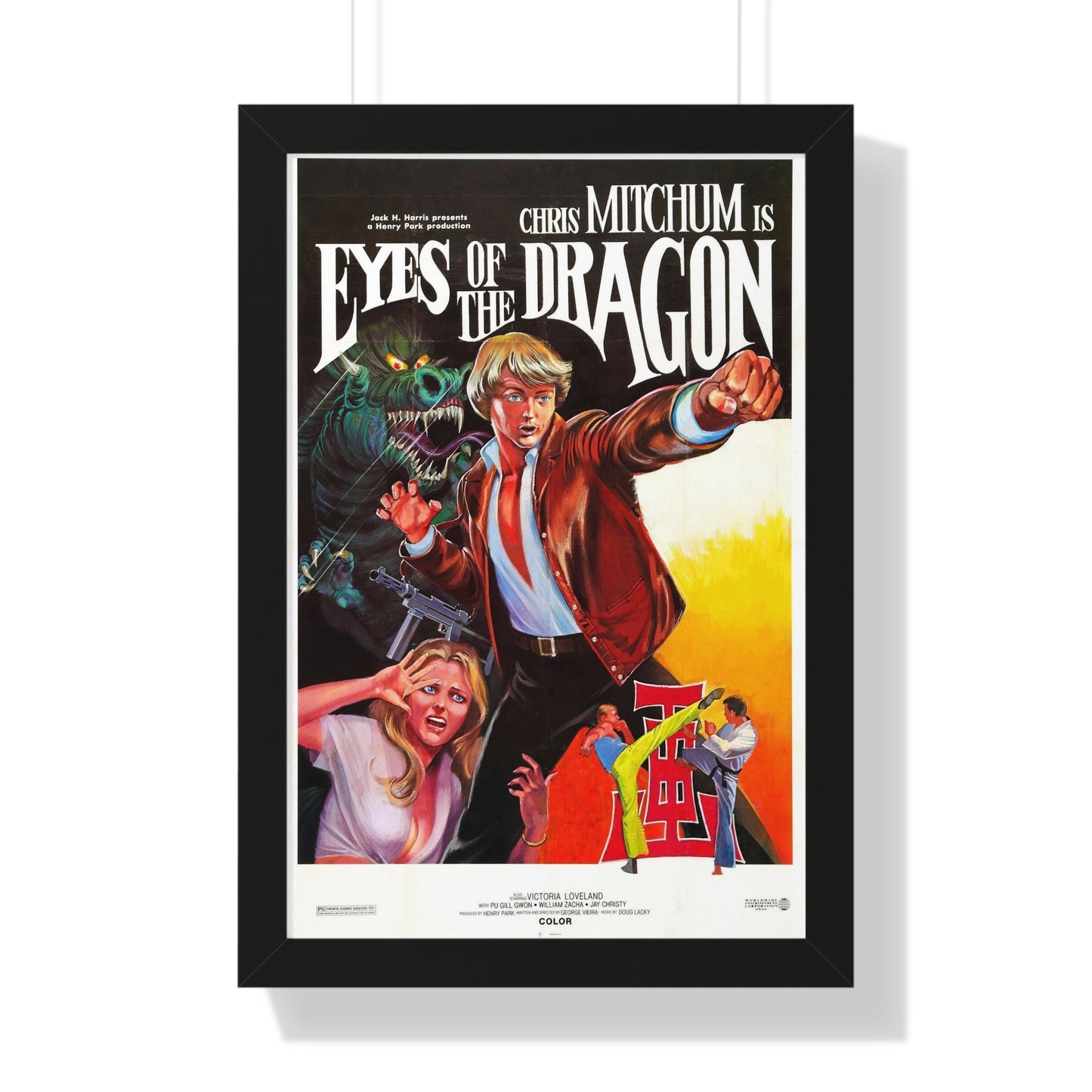 EYES OF THE DRAGON 1978 - Framed Movie Poster-16″ x 24″-The Sticker Space