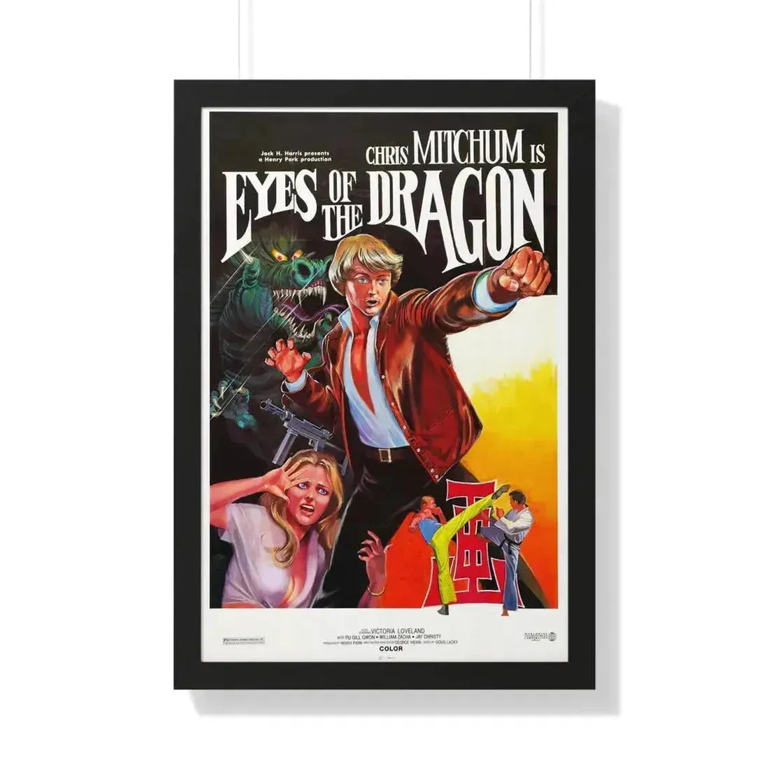 EYES OF THE DRAGON 1978 - Framed Movie Poster 20" x 30" Black - The Sticker Space