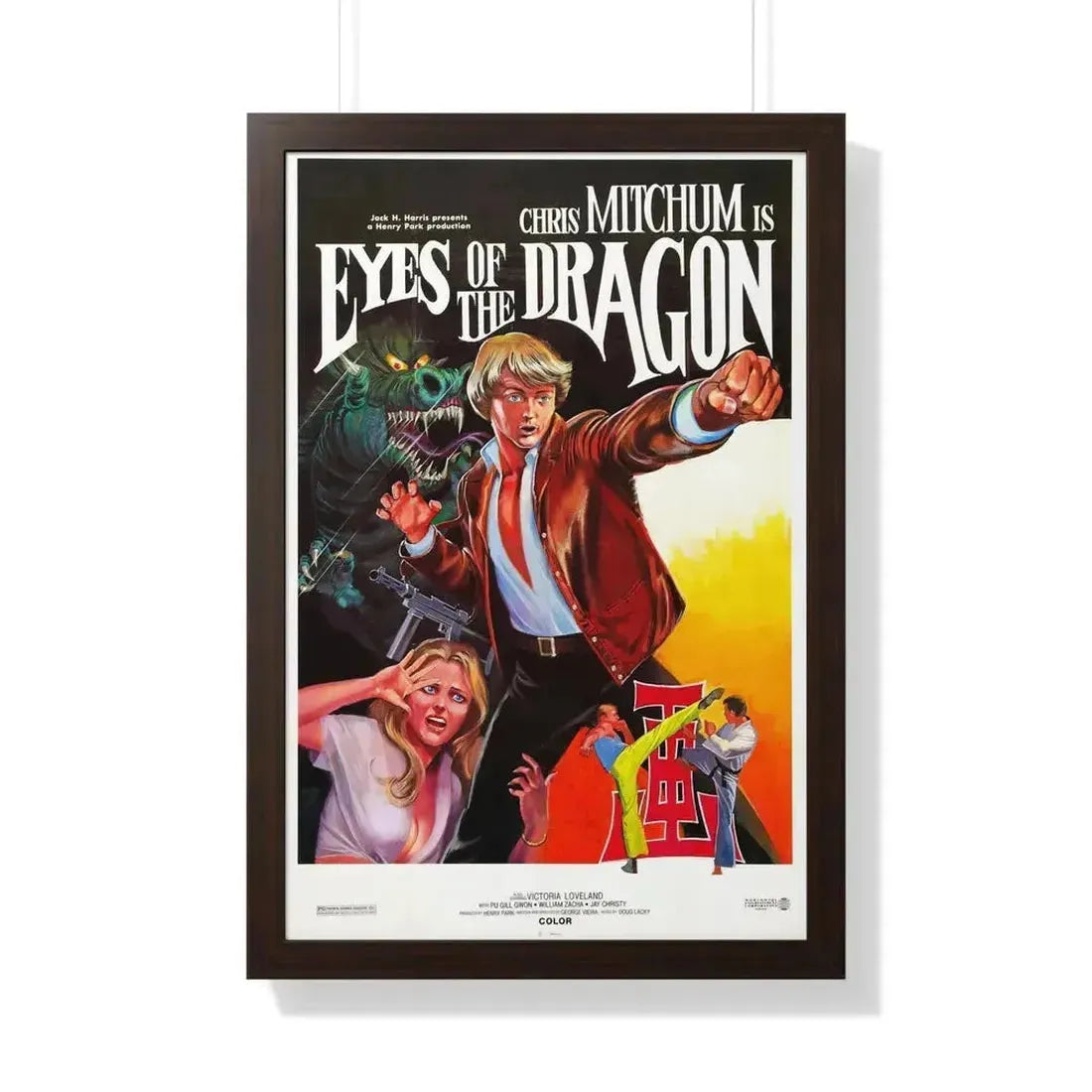 EYES OF THE DRAGON 1978 - Framed Movie Poster - The Sticker Space