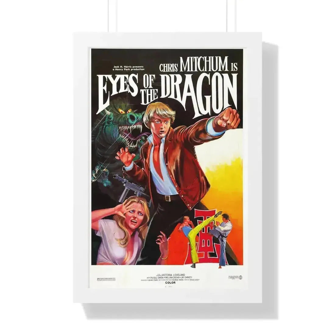EYES OF THE DRAGON 1978 - Framed Movie Poster - The Sticker Space