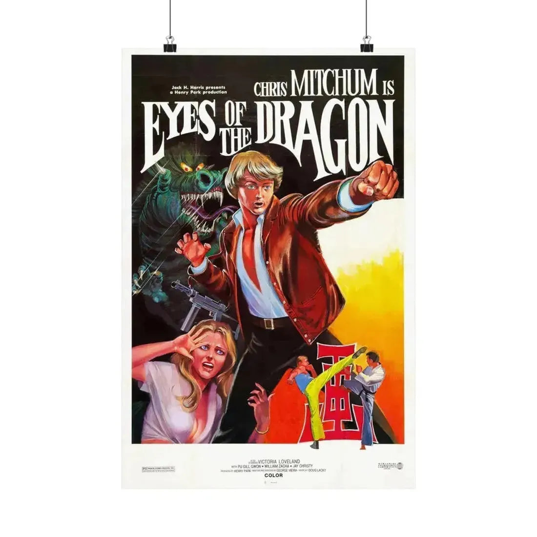 EYES OF THE DRAGON 1978 - Paper Movie Poster 16″ x 24″ Matte - The Sticker Space
