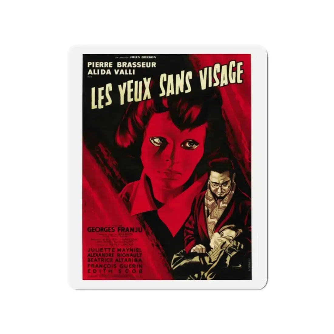 EYES WITHOUT A FACE 1960 Movie Poster - Refrigerator Magnet 2 Inch - The Sticker Space