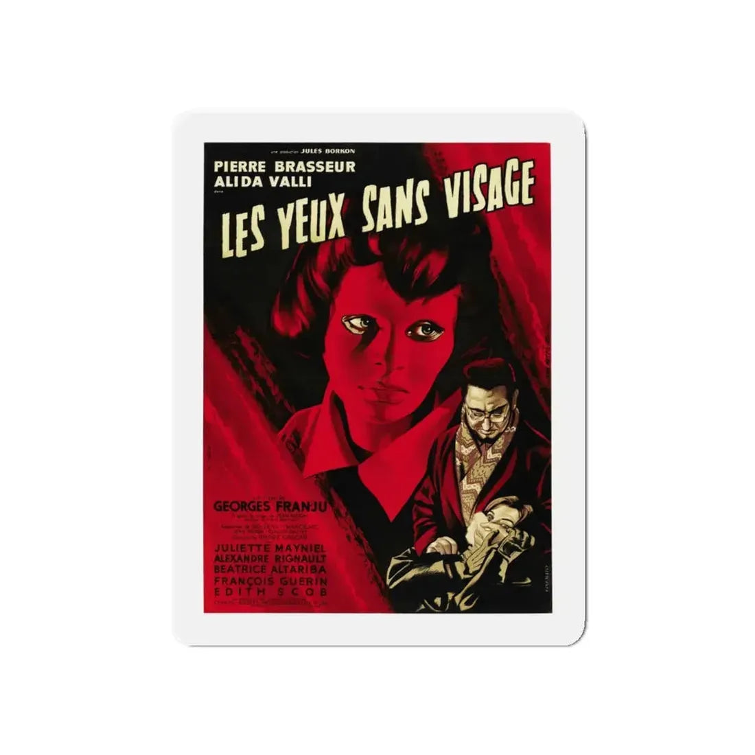 EYES WITHOUT A FACE 1960 Movie Poster - Refrigerator Magnet 5 Inch - The Sticker Space