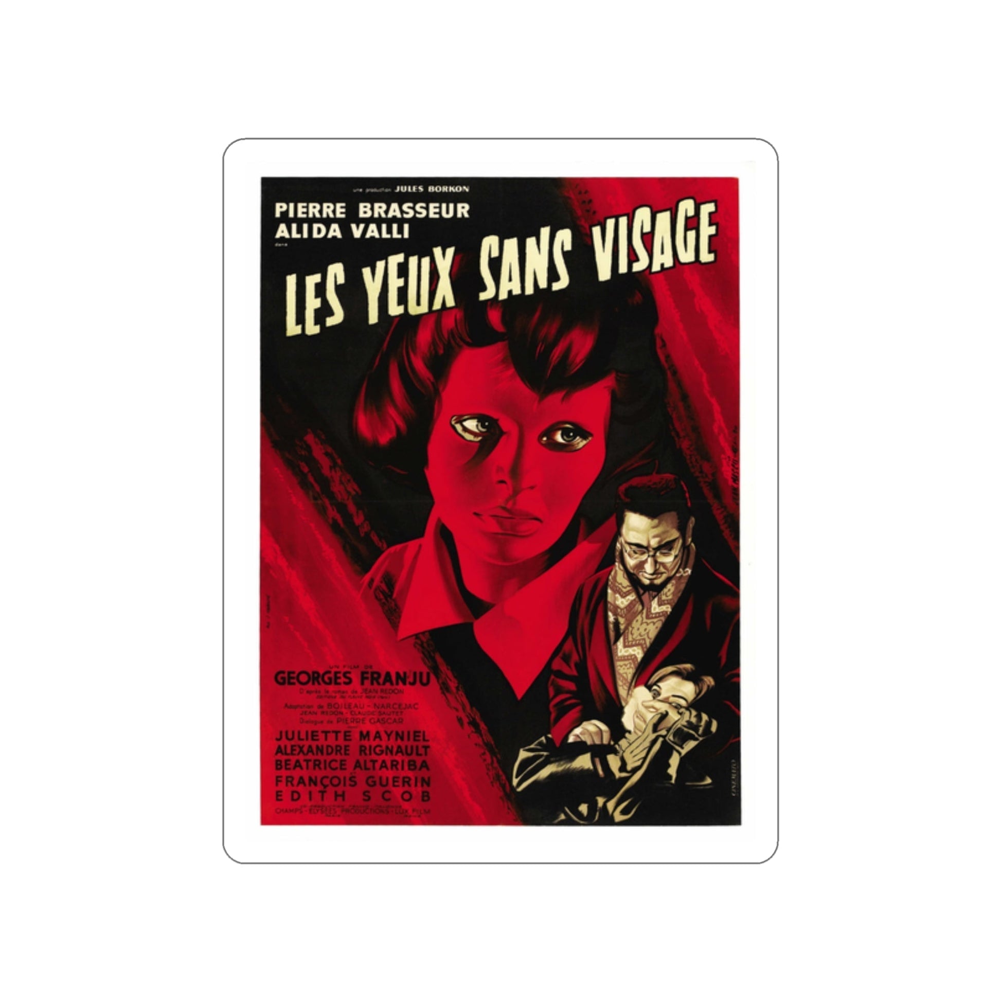 EYES WITHOUT A FACE 1960 Movie Poster STICKER Vinyl Die-Cut Decal-2 Inch-The Sticker Space