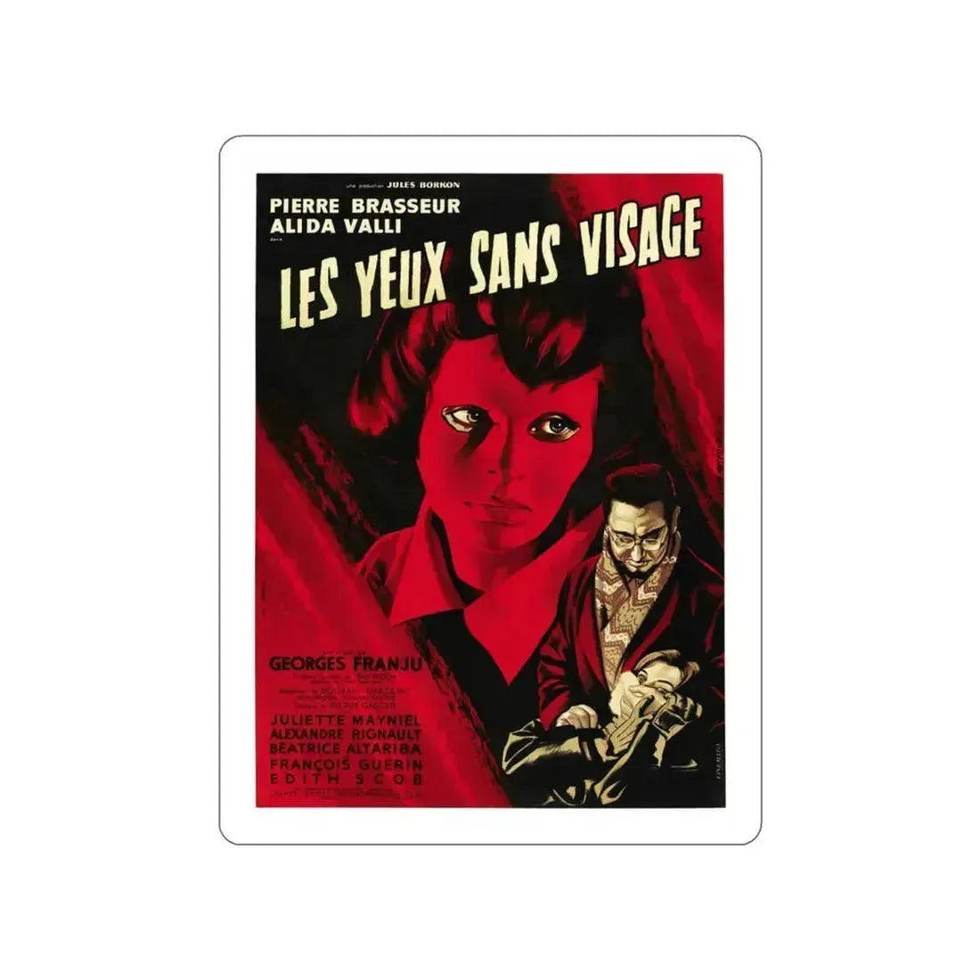 EYES WITHOUT A FACE 1960 Movie Poster STICKER Vinyl Die-Cut Decal 3 Inch - The Sticker Space