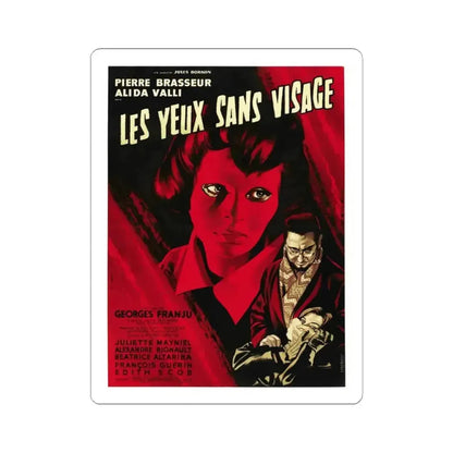 EYES WITHOUT A FACE 1960 Movie Poster - STICKER Vinyl Kiss-Cut Decal 3 Inch White - The Sticker Space