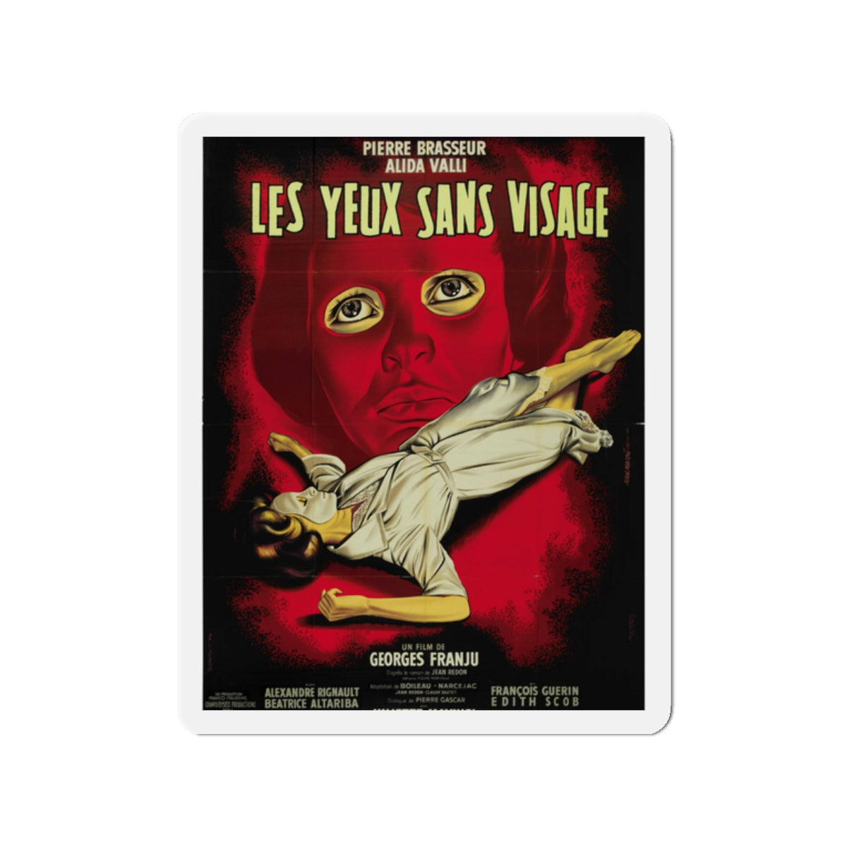 EYES WITHOUT A FACE (2) 1960 Movie Poster - Die-Cut Magnet-2" x 2"-The Sticker Space