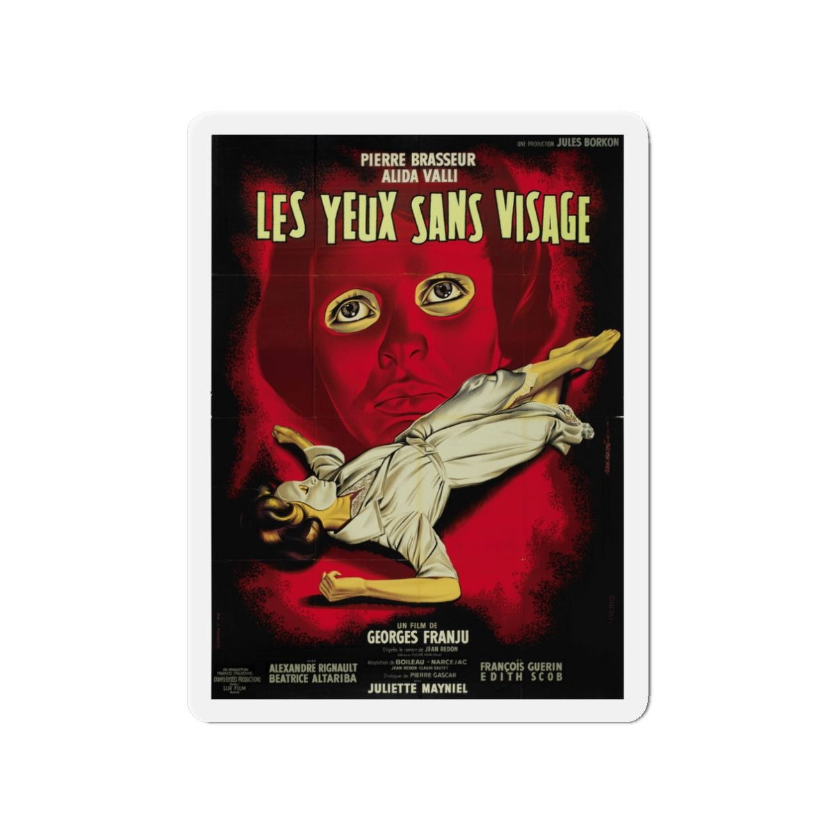 EYES WITHOUT A FACE (2) 1960 Movie Poster - Die-Cut Magnet-3" x 3"-The Sticker Space