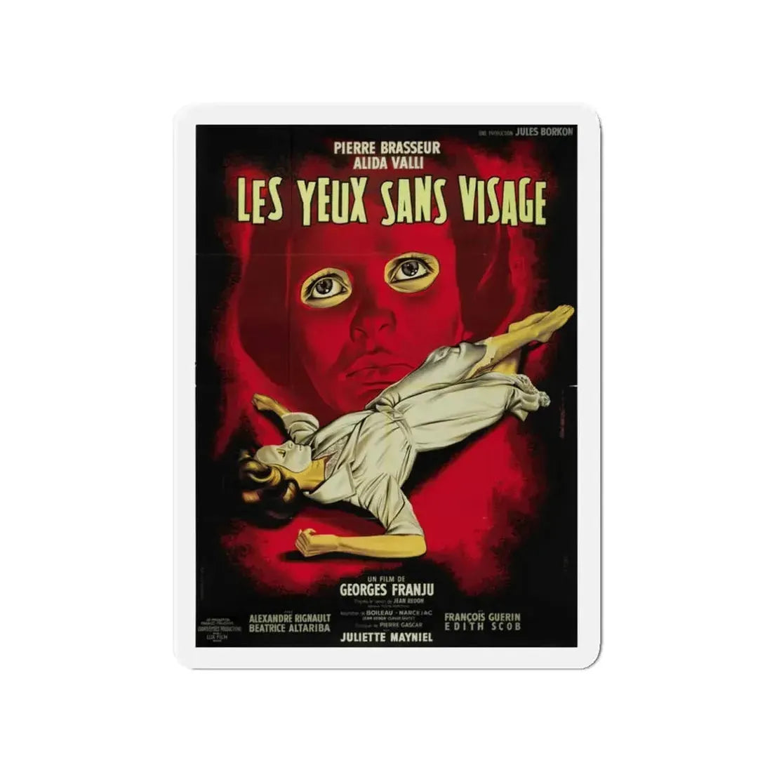 EYES WITHOUT A FACE (2) 1960 Movie Poster - Refrigerator Magnet 3 Inch - The Sticker Space