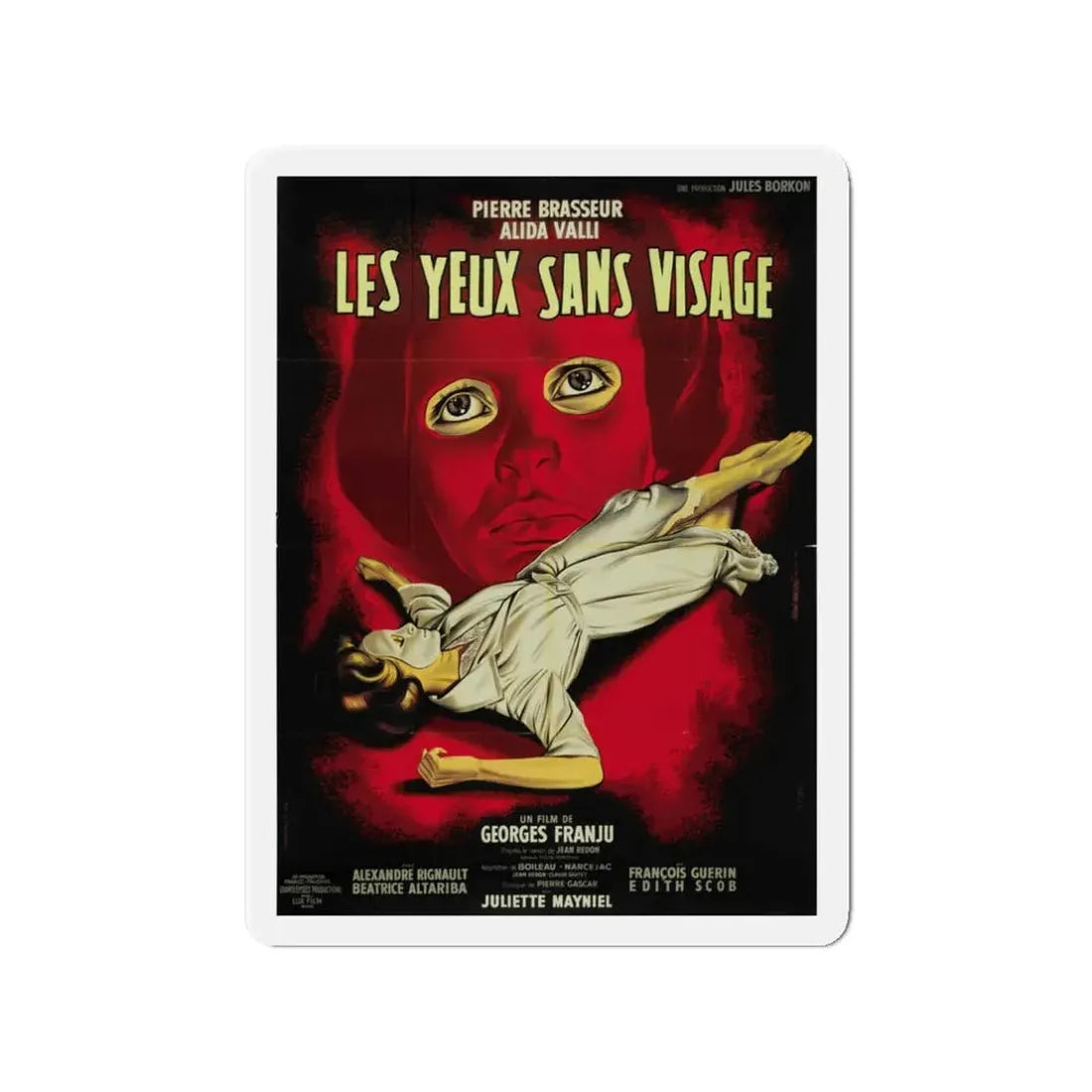 EYES WITHOUT A FACE (2) 1960 Movie Poster - Refrigerator Magnet 3 Inch - The Sticker Space