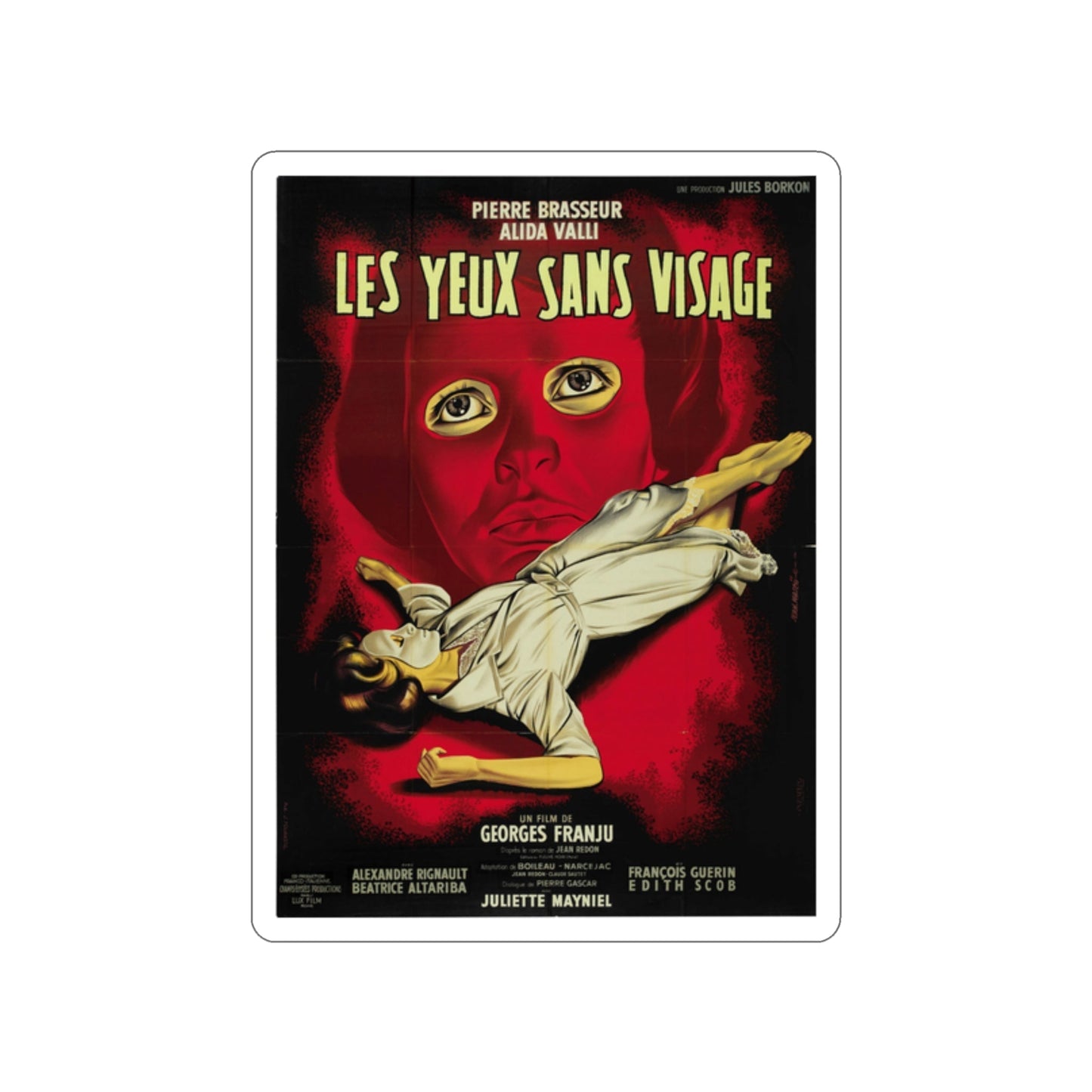 EYES WITHOUT A FACE (2) 1960 Movie Poster STICKER Vinyl Die-Cut Decal-2 Inch-The Sticker Space