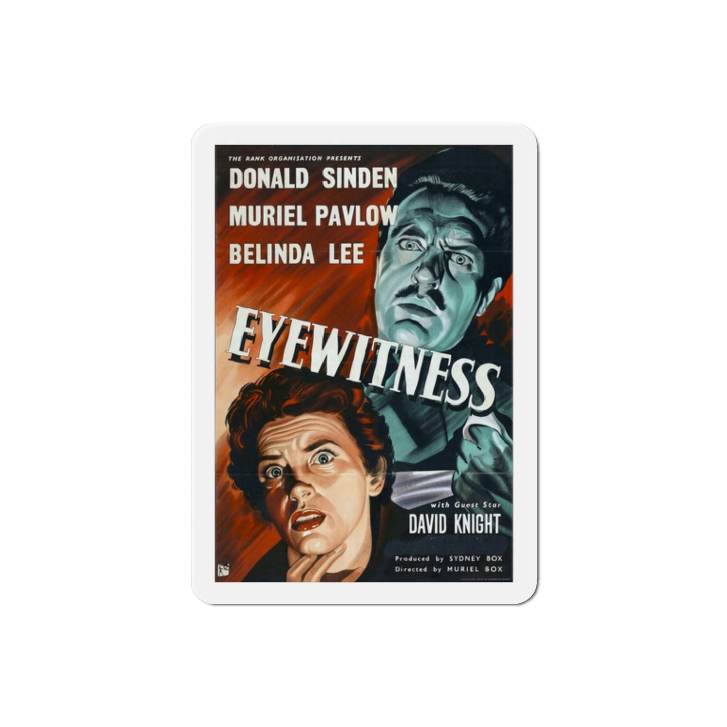 Eyewitness 1956 Movie Poster Die-Cut Magnet-2 Inch-The Sticker Space