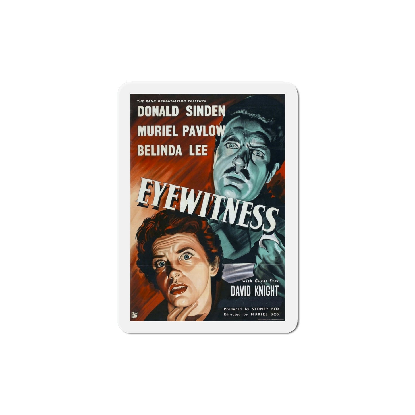 Eyewitness 1956 Movie Poster Die-Cut Magnet-5 Inch-The Sticker Space