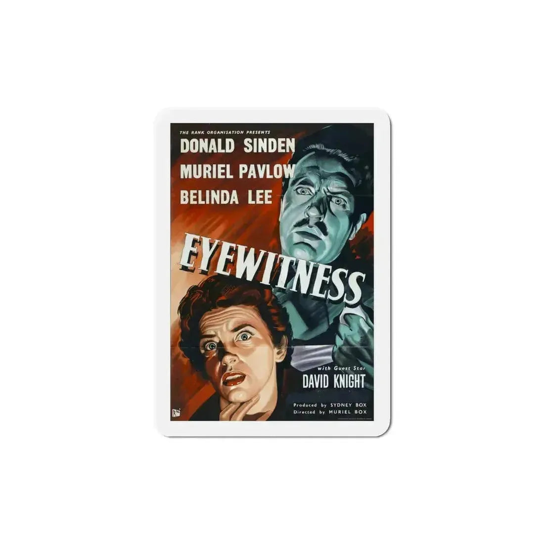 Eyewitness 1956 Movie Poster Refrigerator Magnet 5 Inch - The Sticker Space