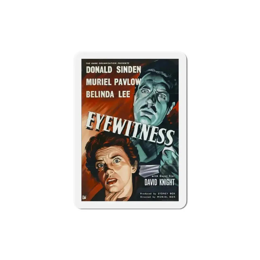 Eyewitness 1956 Movie Poster Refrigerator Magnet - The Sticker Space