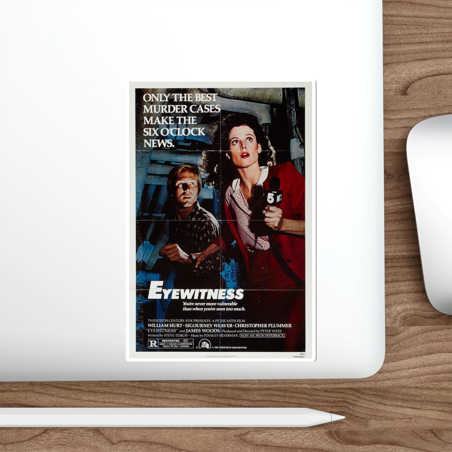 Eyewitness 1981 Movie Poster STICKER Vinyl Die-Cut Decal-The Sticker Space