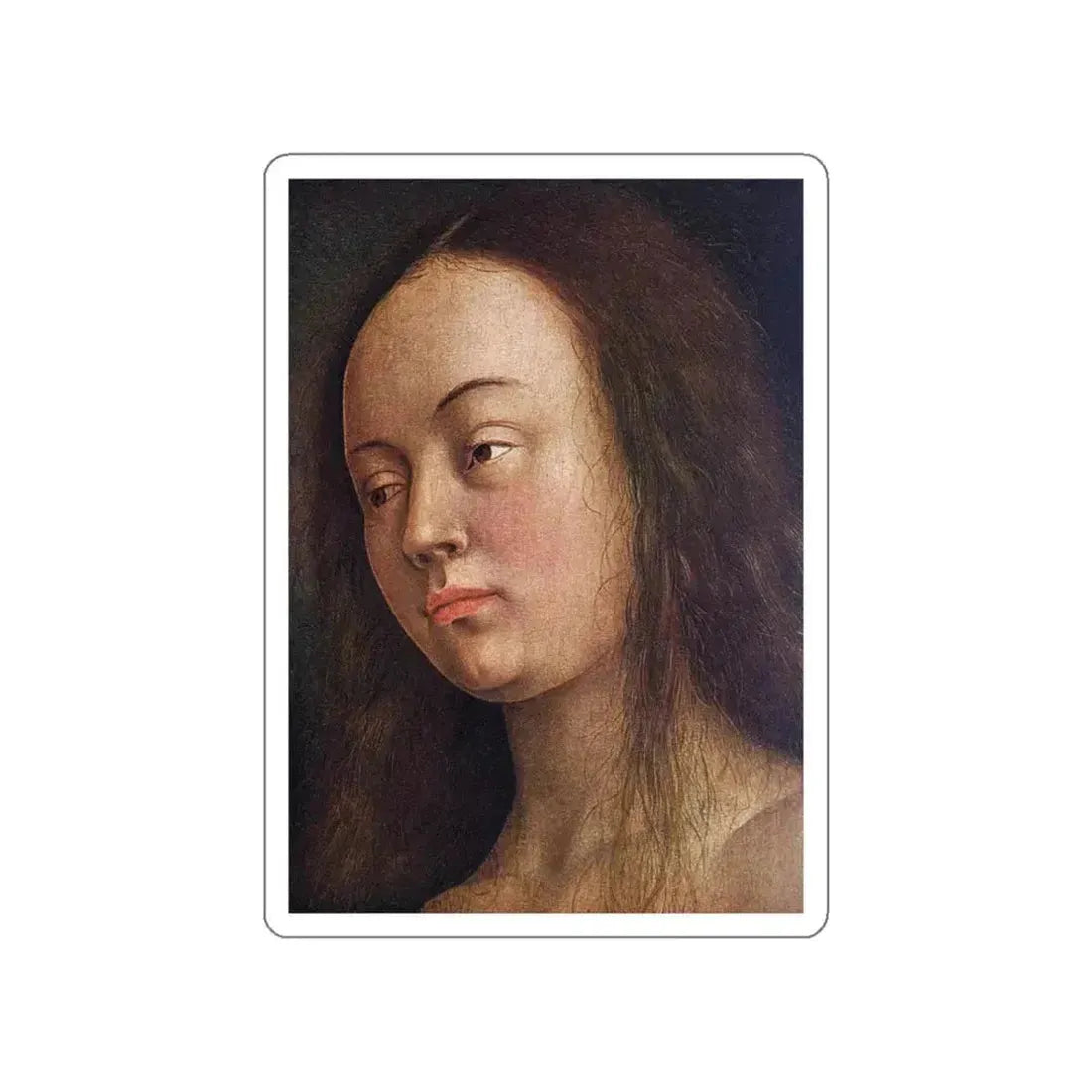 Eyk, Jan van - Eve (detail) (Artwork) STICKER Vinyl Die-Cut Decal White Die-Cut 3 Inch - The Sticker Space