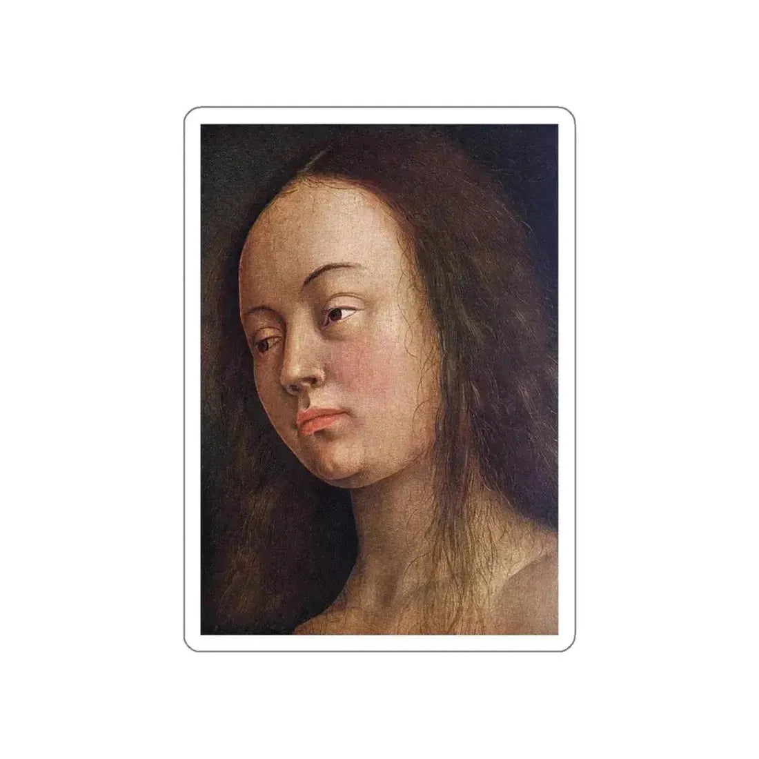 Eyk, Jan van - Eve (detail) (Artwork) STICKER Vinyl Die-Cut Decal White Die-Cut 6 Inch - The Sticker Space