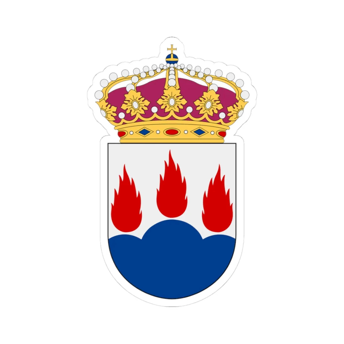 F1 Hässlö vapen (Sweden) (Coat of Arms) STICKER Vinyl Kiss-Cut Decal 3 Inch White - The Sticker Space