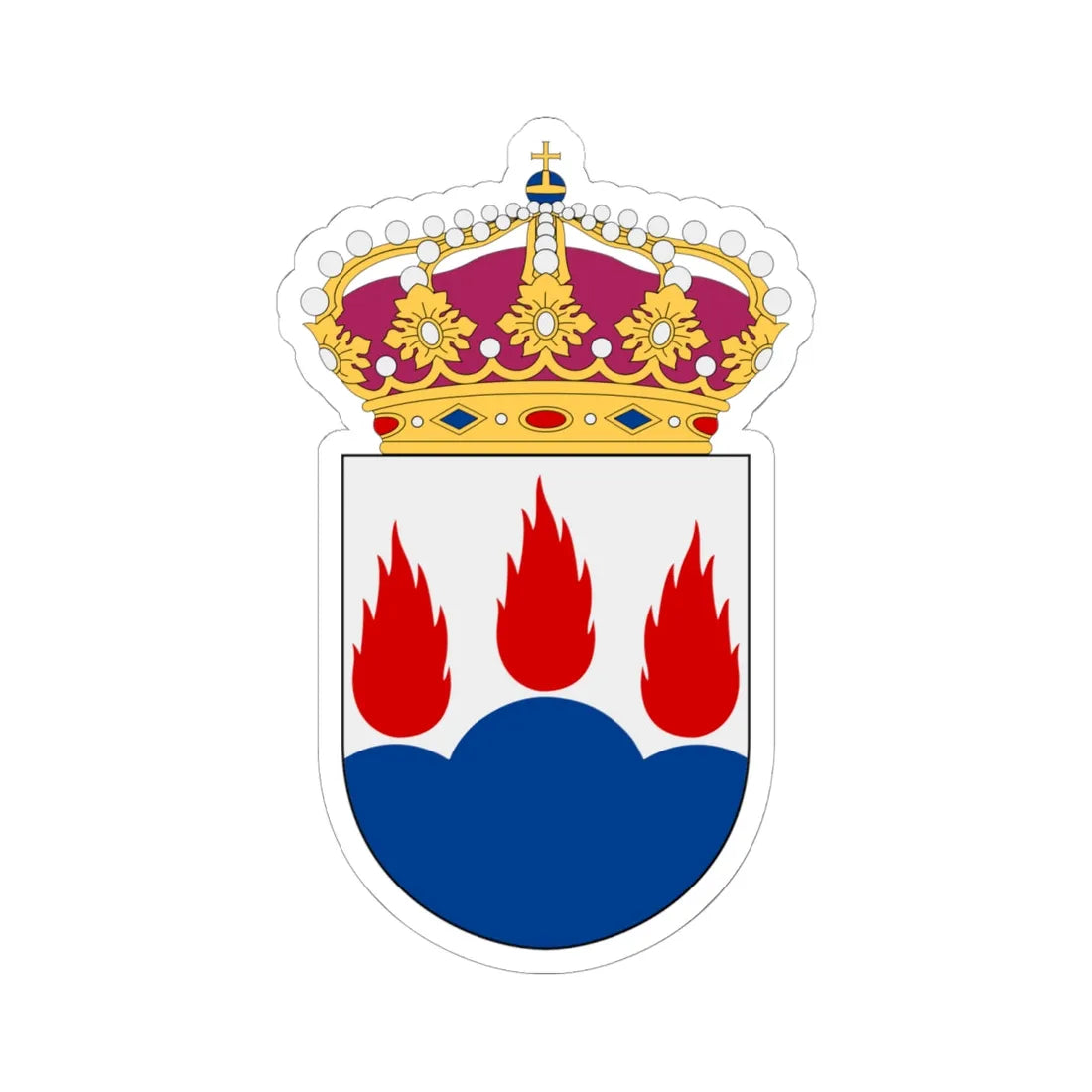 F1 Hässlö vapen (Sweden) (Coat of Arms) STICKER Vinyl Kiss-Cut Decal 6 Inch White - The Sticker Space