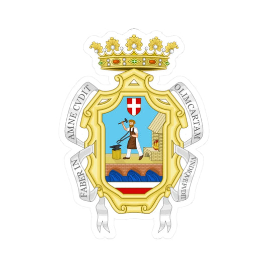 Fabriano-Stemma (Italy) (Coat of Arms) STICKER Vinyl Kiss-Cut Decal 2 Inch White - The Sticker Space