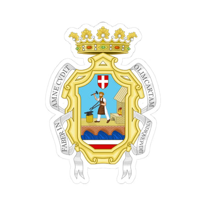 Fabriano-Stemma (Italy) (Coat of Arms) STICKER Vinyl Kiss-Cut Decal 3 Inch White - The Sticker Space