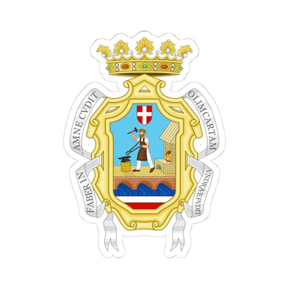 Fabriano-Stemma (Italy) (Coat of Arms) STICKER Vinyl Kiss-Cut Decal 4 Inch White - The Sticker Space