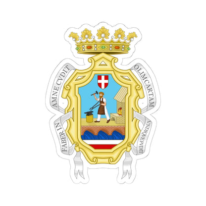 Fabriano-Stemma (Italy) (Coat of Arms) STICKER Vinyl Kiss-Cut Decal 6 Inch White - The Sticker Space