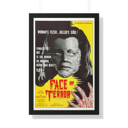 FACE OF TERROR 1962 - Framed Movie Poster - The Sticker Space