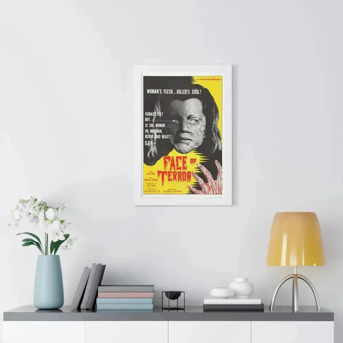 FACE OF TERROR 1962 - Framed Movie Poster - The Sticker Space