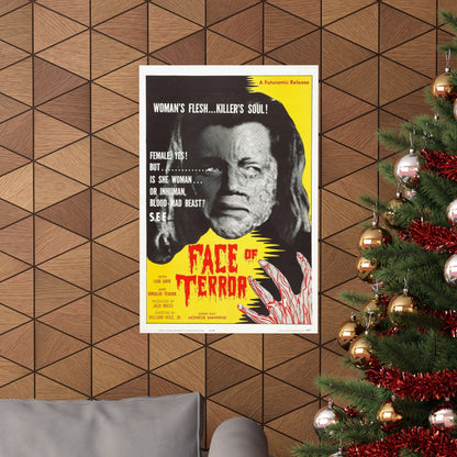 FACE OF TERROR 1962 - Paper Movie Poster-The Sticker Space