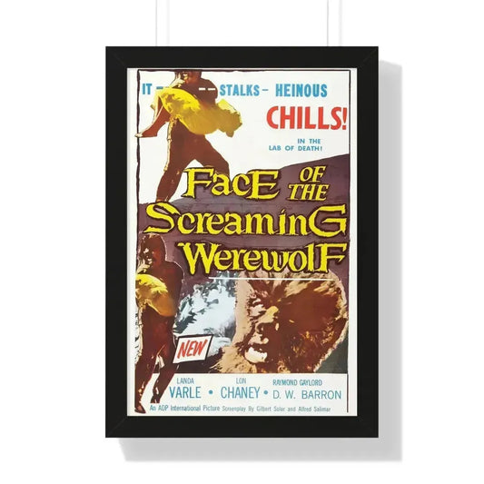 FACE OF THE SCREAMING WEREWOLF 1964 - Framed Movie Poster 16″ x 24″ Black - The Sticker Space