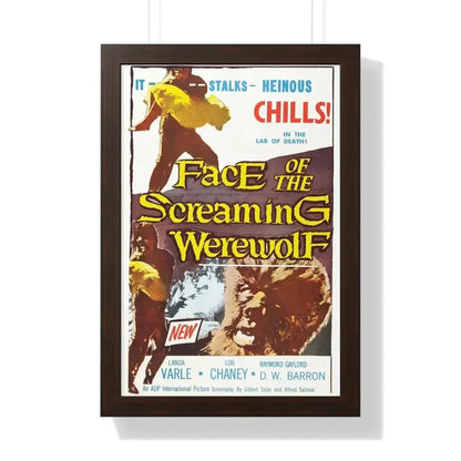 FACE OF THE SCREAMING WEREWOLF 1964 - Framed Movie Poster 16″ x 24″ Walnut - The Sticker Space