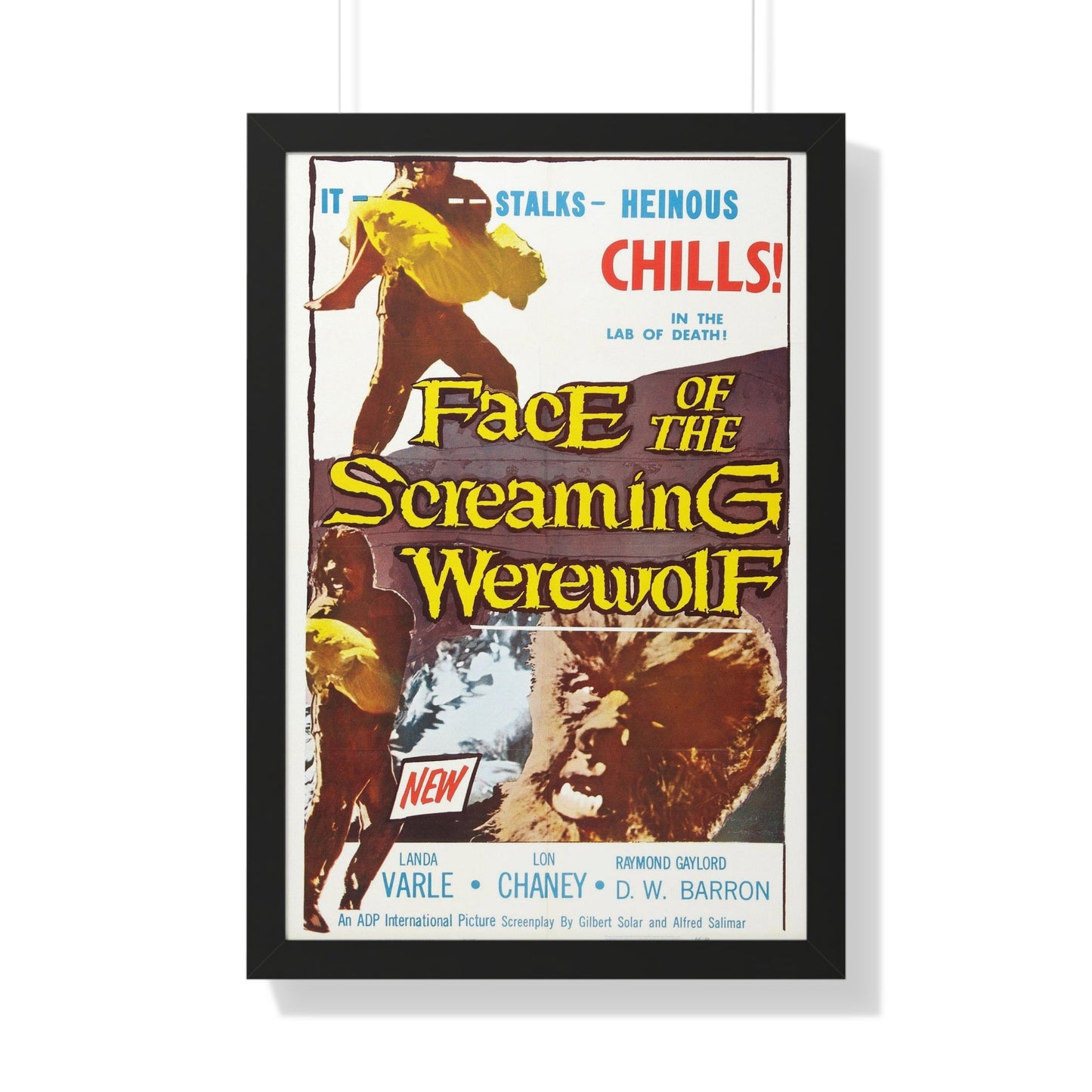 FACE OF THE SCREAMING WEREWOLF 1964 - Framed Movie Poster-20" x 30"-The Sticker Space