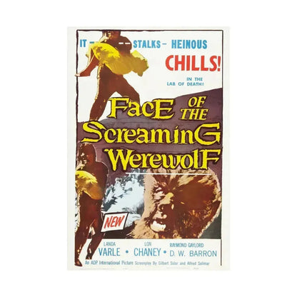 FACE OF THE SCREAMING WEREWOLF 1964 - Paper Movie Poster - The Sticker Space