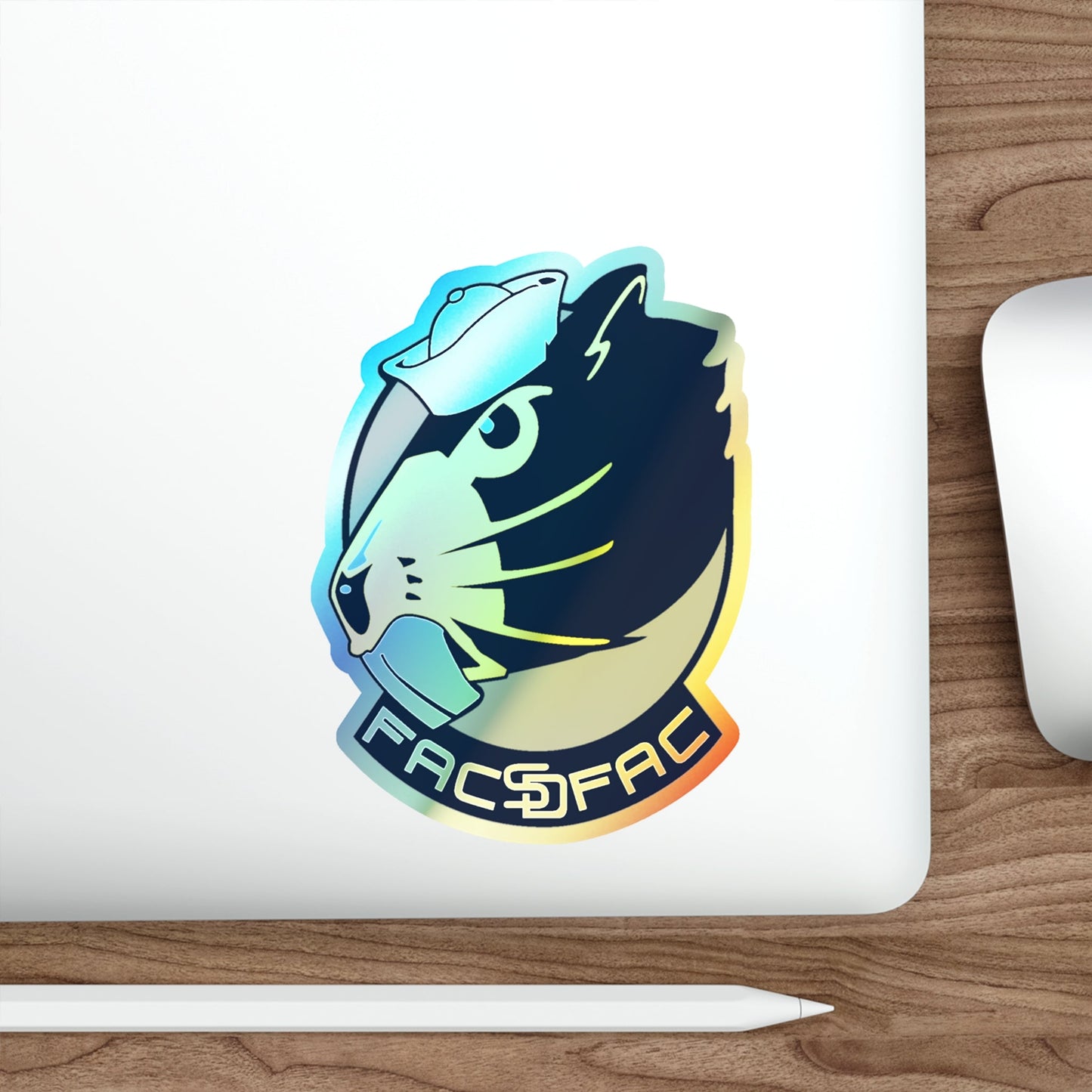 FACSFAC SD Beaver Fleet Area Control and Surveillance Facility San Diego (U.S. Navy) Holographic STICKER Die-Cut Vinyl Decal-The Sticker Space