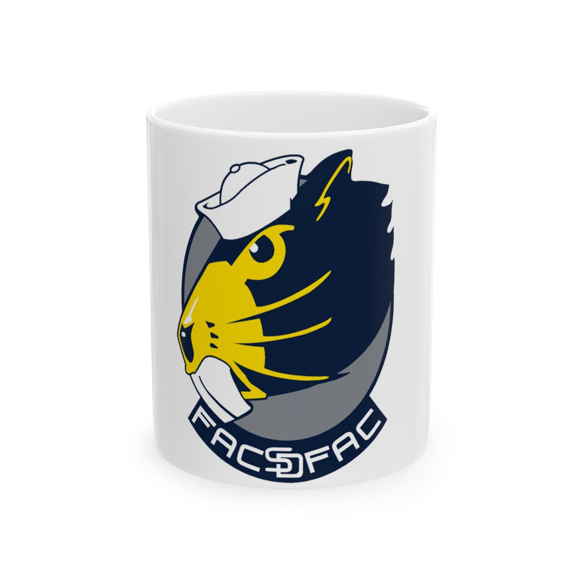 FACSFAC SD Beaver Fleet Area Control and Surveillance Facility San Diego (U.S. Navy) White Coffee Mug-11oz-The Sticker Space