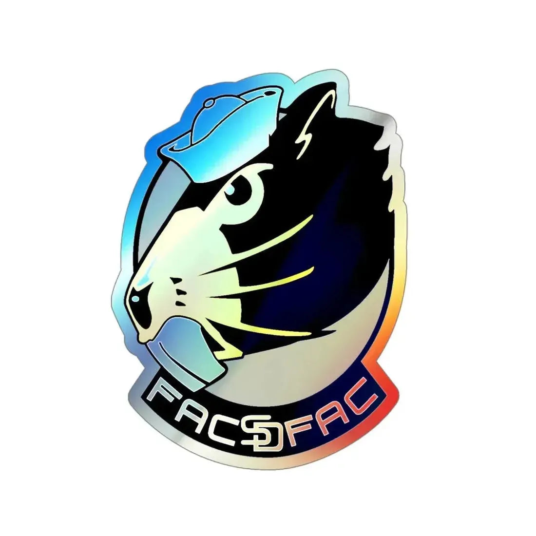 FACSFAC SD Beaver Fleet Area Control and Surveillance Facility San Diego (U.S. Navy) Holographic STICKER Die-Cut Vinyl Decal - The Sticker Space