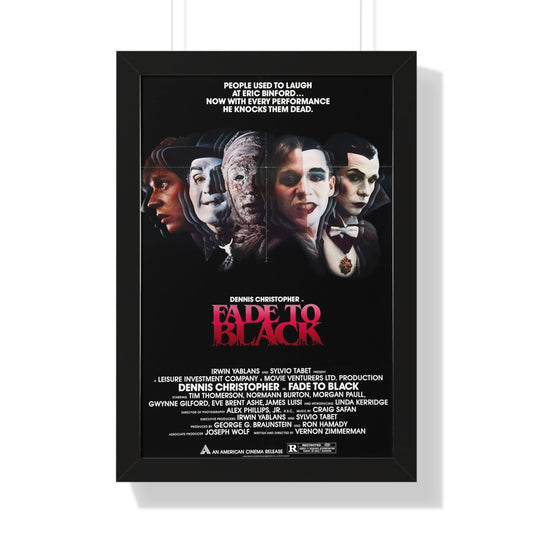 FADE TO BLACK 1980 - Framed Movie Poster-16″ x 24″-The Sticker Space