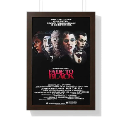 FADE TO BLACK 1980 - Framed Movie Poster 16″ x 24″ Walnut - The Sticker Space