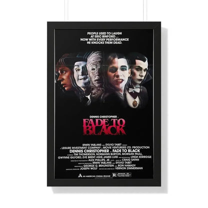 FADE TO BLACK 1980 - Framed Movie Poster 20" x 30" Black - The Sticker Space