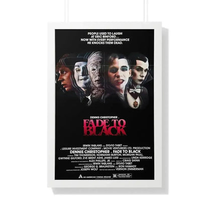 FADE TO BLACK 1980 - Framed Movie Poster 20" x 30" White - The Sticker Space