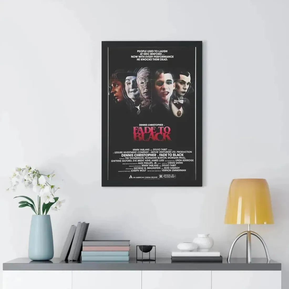 FADE TO BLACK 1980 - Framed Movie Poster - The Sticker Space
