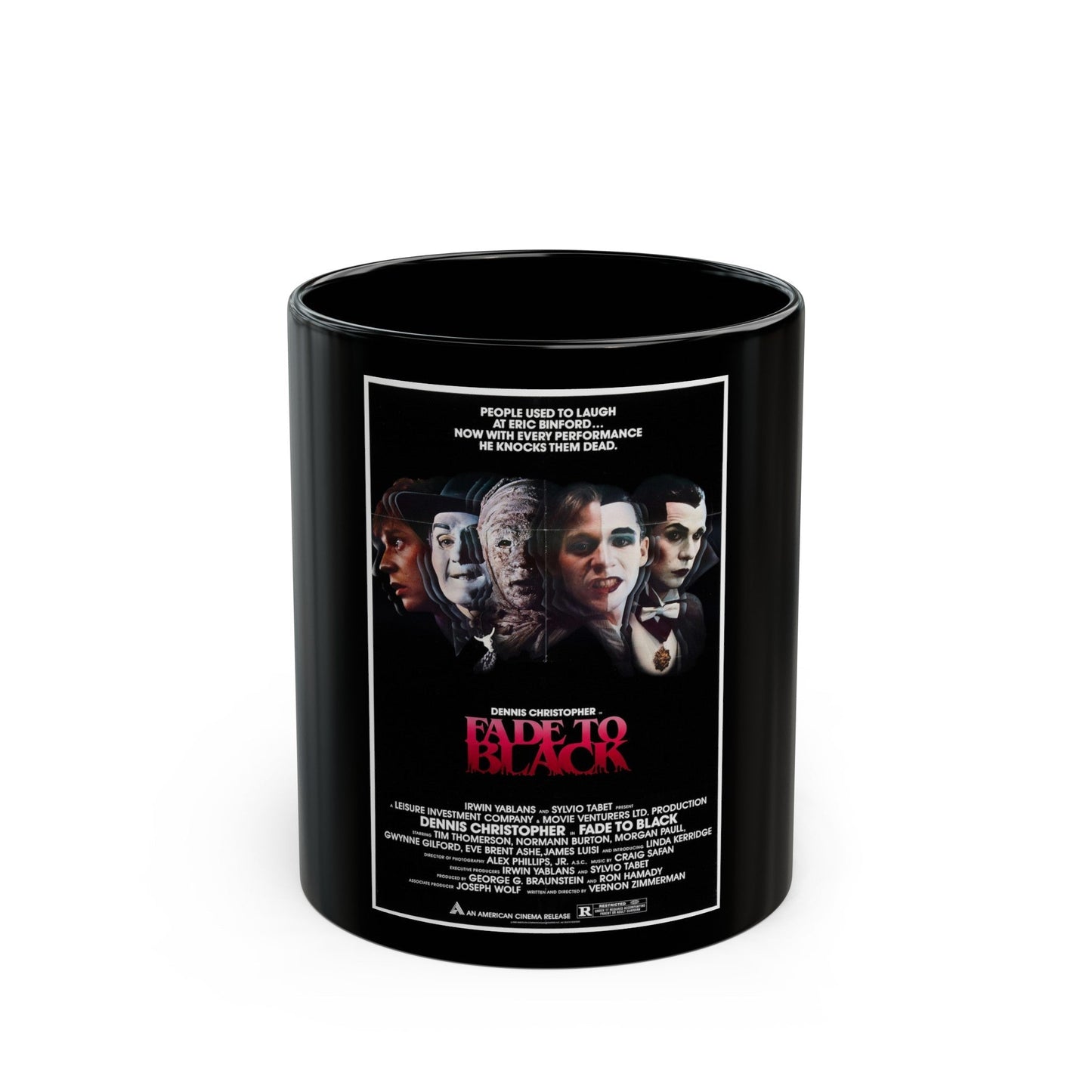 FADE TO BLACK 1980 Movie Poster - Black Coffee Mug-11oz-The Sticker Space