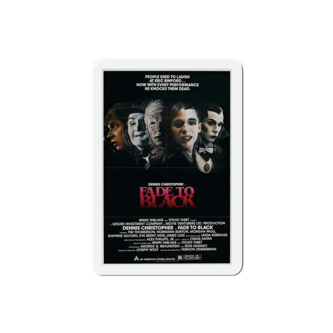 Fade to Black 1980 Movie Poster Refrigerator Magnet 2 Inch - The Sticker Space
