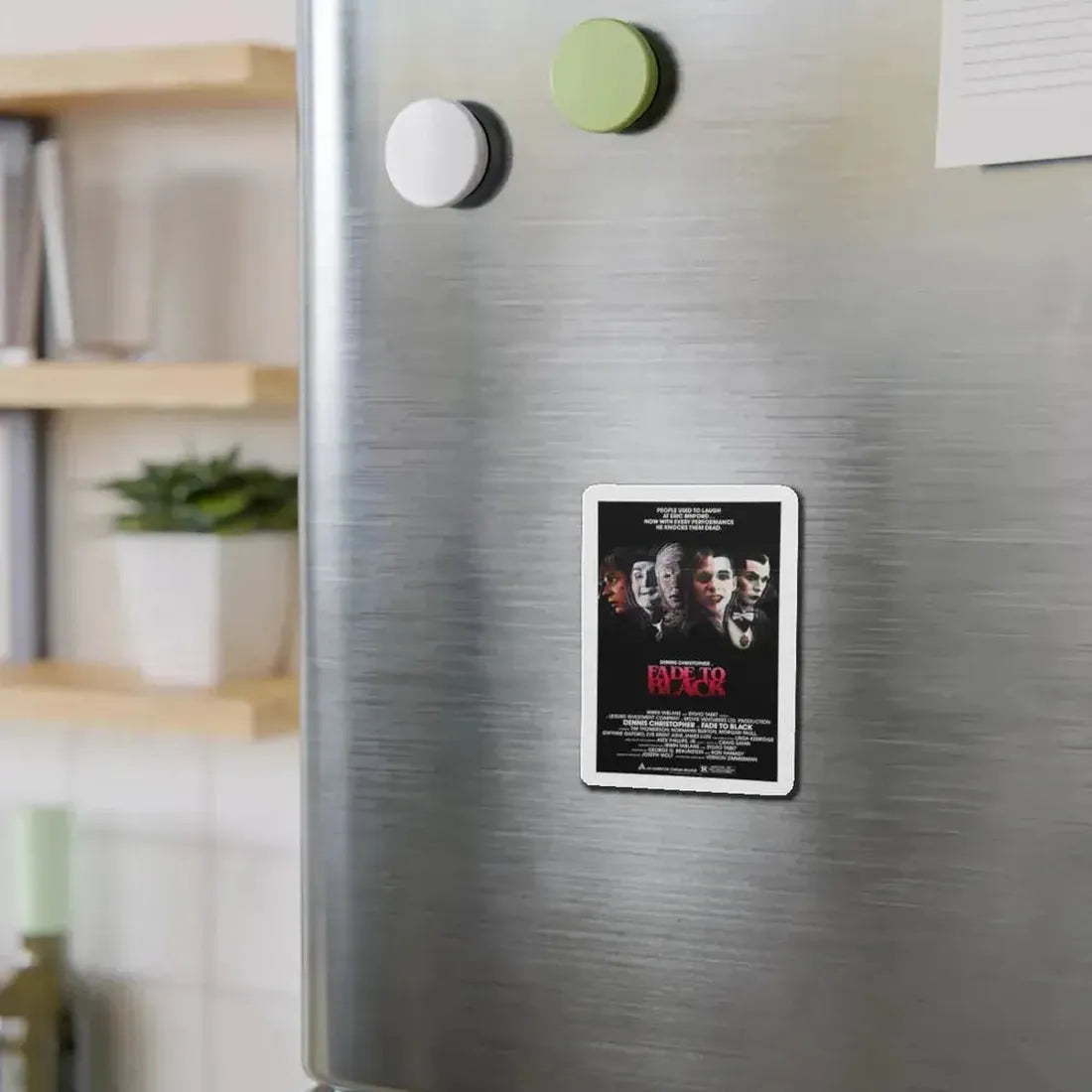 FADE TO BLACK 1980 Movie Poster - Refrigerator Magnet - The Sticker Space