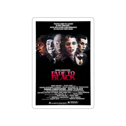 FADE TO BLACK 1980 Movie Poster STICKER Vinyl Die-Cut Decal-2 Inch-The Sticker Space