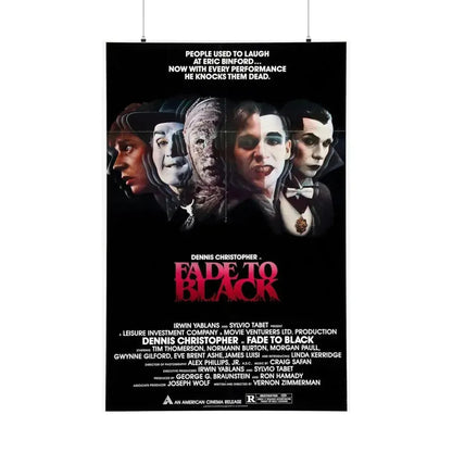FADE TO BLACK 1980 - Paper Movie Poster 36" x 54" Matte - The Sticker Space